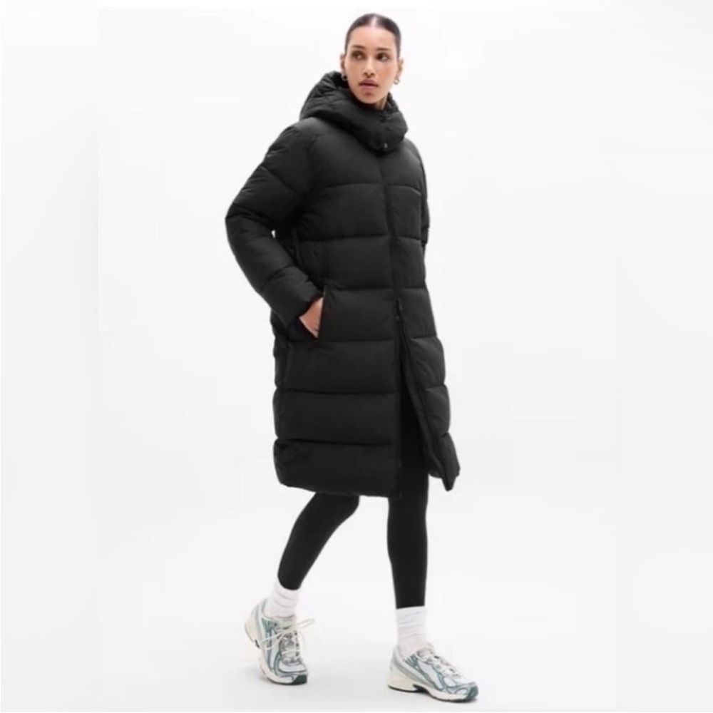 NWT! Athleta Black Stratus Puffer Parka (#768230) 🦛